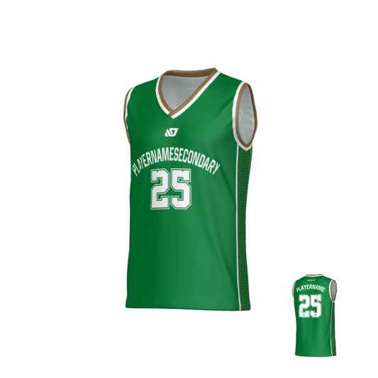 Carbon Basketball Jersey - Pine Green & Gold