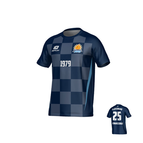 SUTHERLAND SHIRE FA SUMMER - CHECKERS - NAVY