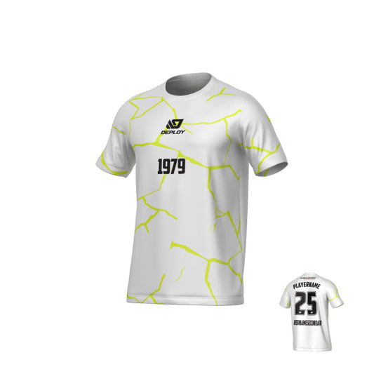 DUBBO 6s SUMMER - CRACKS WHITE AND FLURO YELLOW