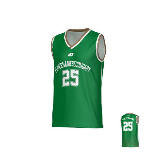 Aero Basketball Jersey - Pine Green & Gold