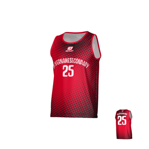 Dots Sports Singlet - Red