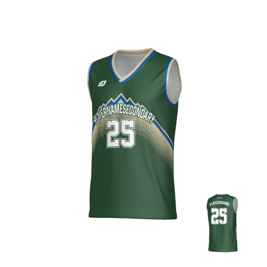 Horizon Basketball Jersey - Green & Cream