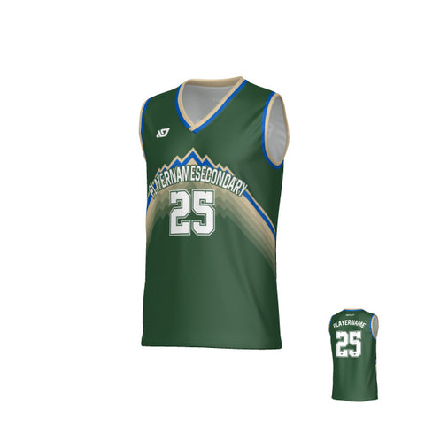 Horizon Basketball Jersey - Green & Cream