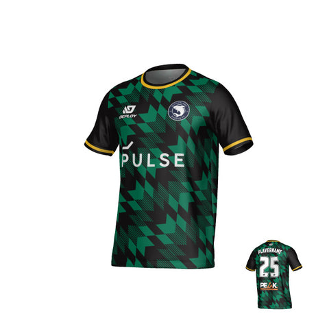SUTHERLAND SHARKS SUMMER - LEAVES - BLACK & GREEN