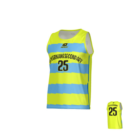 Jagged Sports Singlet - Neon Yellow