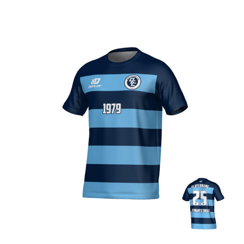 Hoops Jersey - Navy & Sky Blue