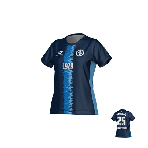 Rift Womens Jersey - Navy & Sky Blue