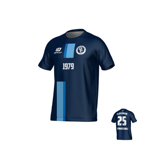 Block Jersey - Navy & Sky Blue