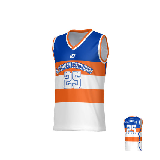 Victory Basketball Jersey - Blue & Orange