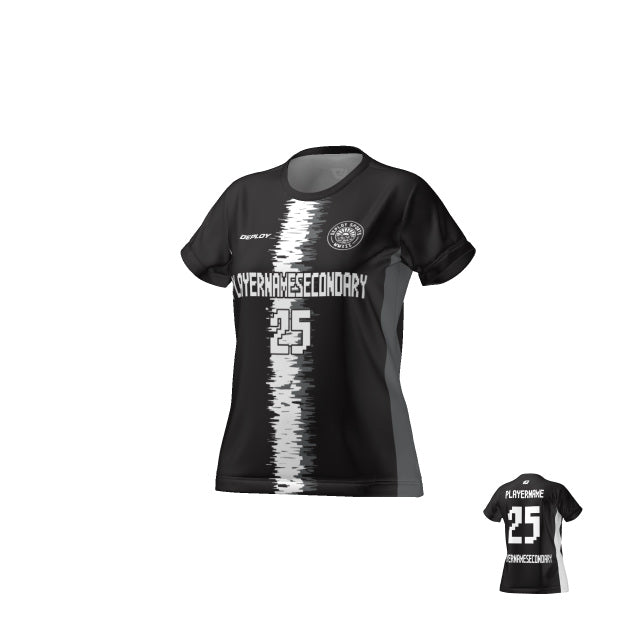 Flight Jersey Womens Static Stripe - Black