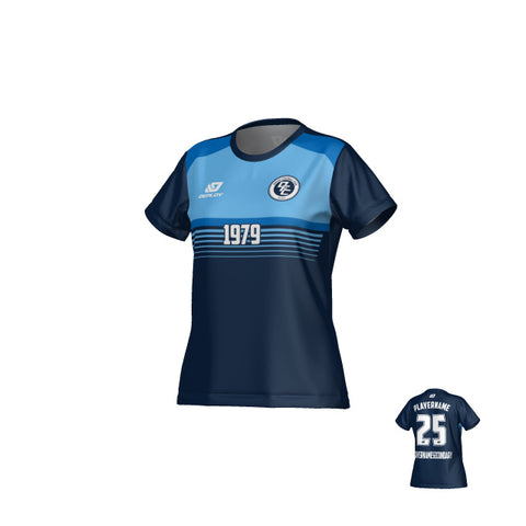 Horizon Womens Jersey - Navy & Sky Blue