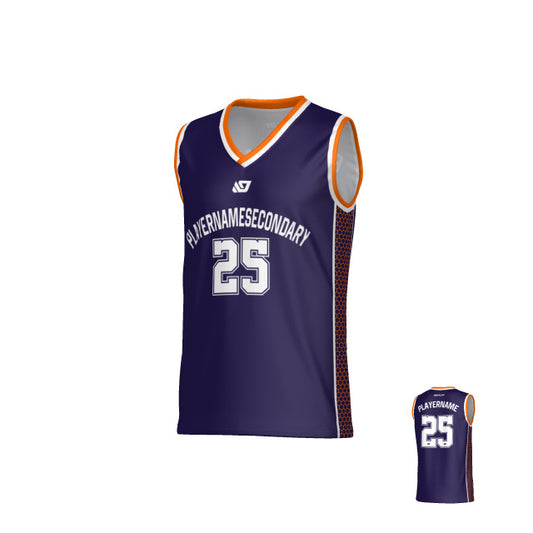 Carbon Basketball Jersey - Purple & Orange