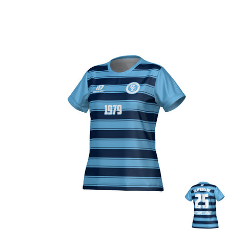 Celtic Womens Jersey - Sky Blue & Navy