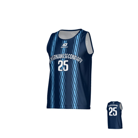 Zig Zag Sports Singlet - Navy