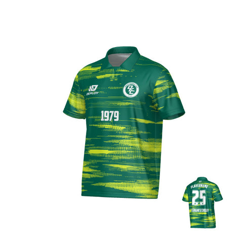 Distort Collared Jersey - Green