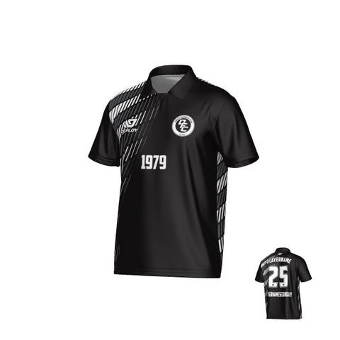 Spray Collared Jersey - Black