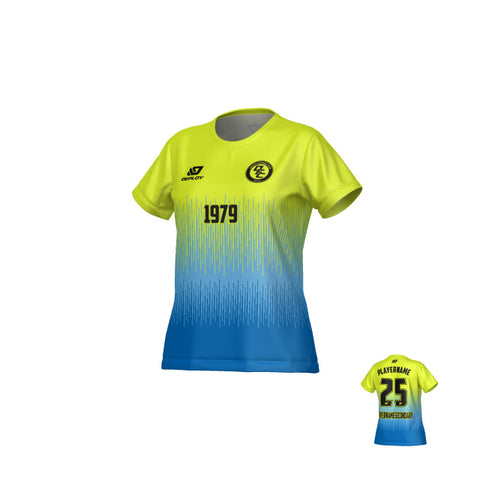 Fade Womens Jersey - Neon Yellow