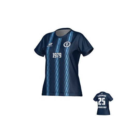 Zig Zag Womens Jersey - Navy & Sky Blue