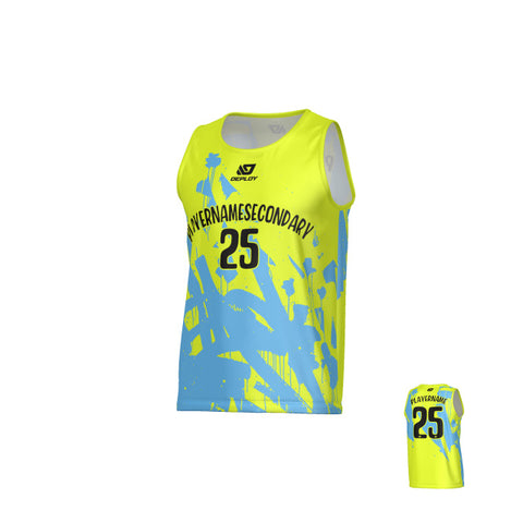 Paint Sports Singlet - Neon Yellow