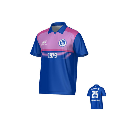 Horizon  Collared Jersey - Royal Blue & Purple