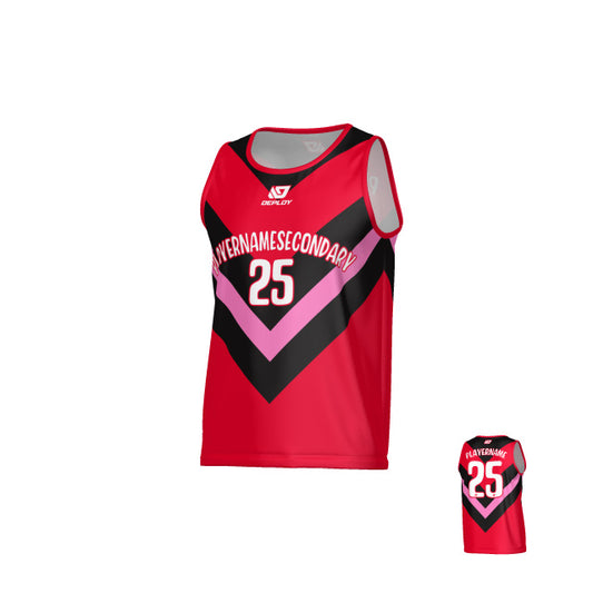 Chevron Sports Singlet - Red
