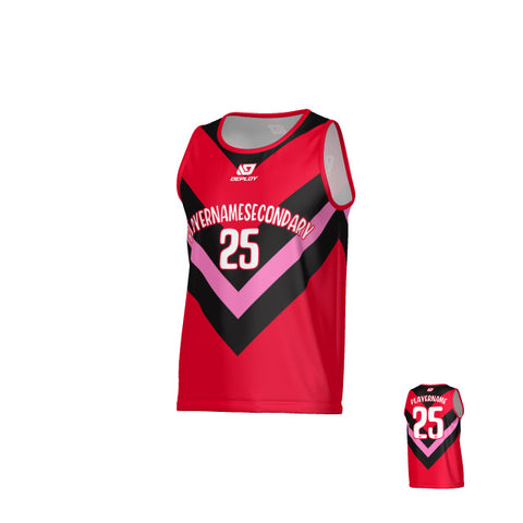 Chevron Sports Singlet - Red