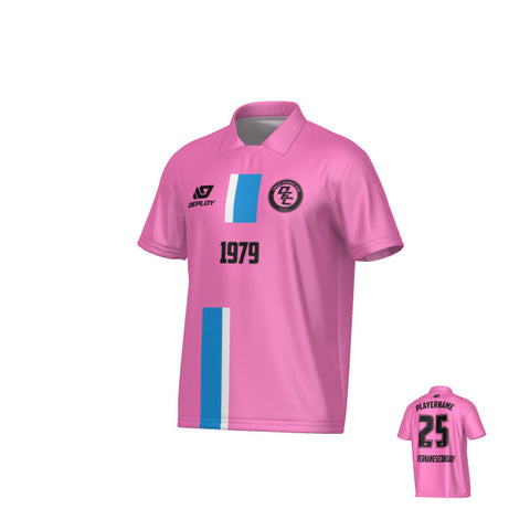 Block Collared Jersey - Pink