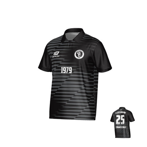 Static Collared Jersey - Black