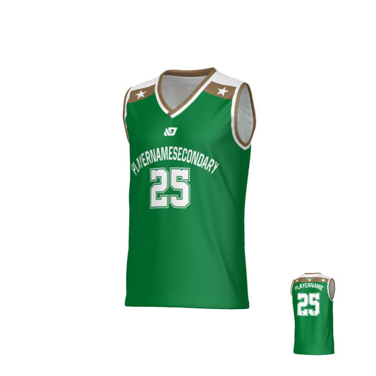 Core Basketball Jersey - Pine Green & Gold