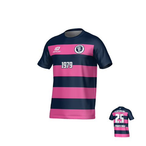 Hoops Jersey - Navy & Pink