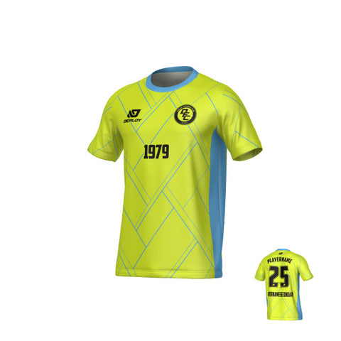 Plaid Jersey - Neon Yellow