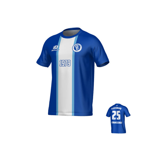 Stripe Jersey - Royal Blue & Sky Blue