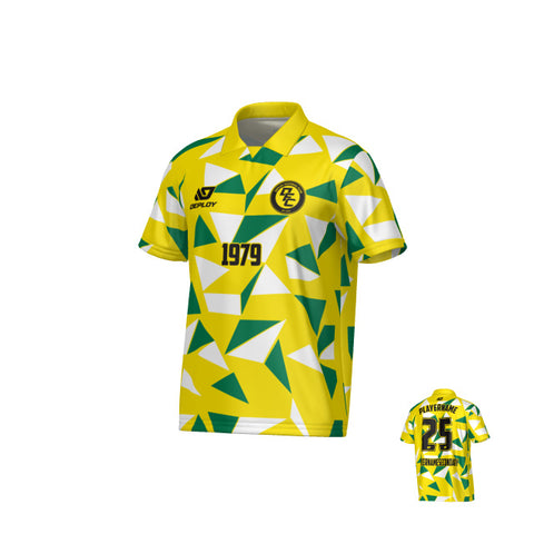 Shards Collared Jersey - Yellow