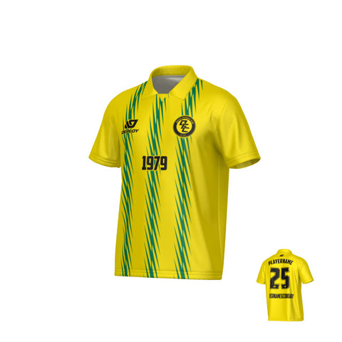 Zig Zag Collared Jersey - Yellow