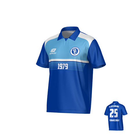 Horizon Collared Jersey - Royal Blue & Sky Blue