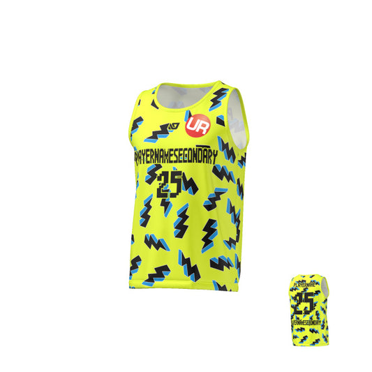 URBAN REC - FLIGHT SINGLET 3D LIGHTNING - NEON YELLOW