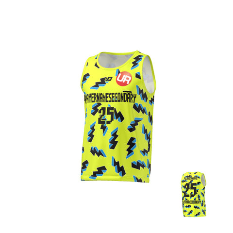 URBAN REC - FLIGHT SINGLET 3D LIGHTNING - NEON YELLOW