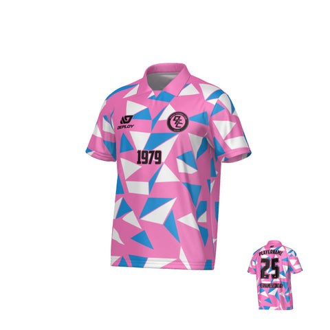 Shards Collared Jersey - Pink