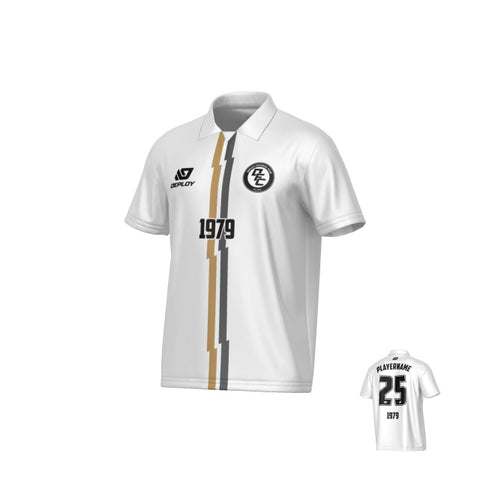 Lightning Collared Jersey - White