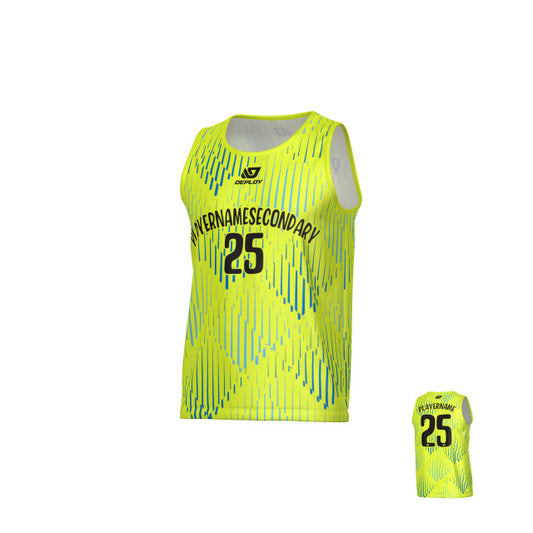 Drips Sports Singlet - Neon Yellow