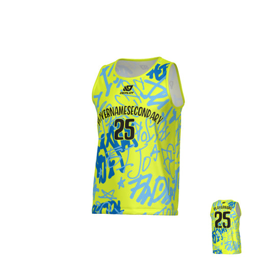 Tags Sports Singlet - Neon Yellow