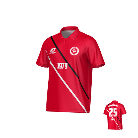 Tracks Collared Jersey - Red
