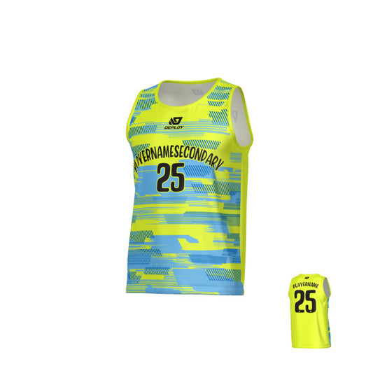 Glitch Sports Singlet - Neon Yellow