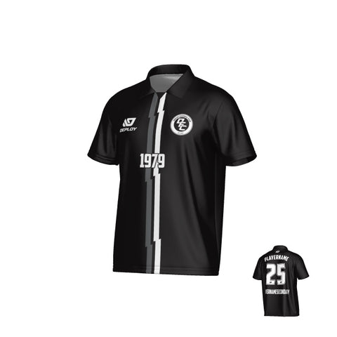 Lightning Collared Jersey - Black