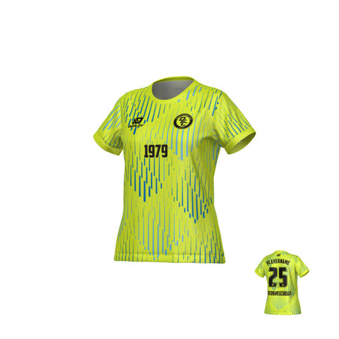 Drips Womens Jersey - Neon Yellow