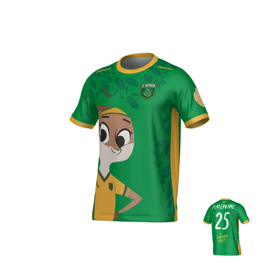 Luna Roo Football Jersey - Green - Deploy Football - Australia's Best Footballs & Soccer Balls