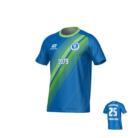 Velocity Jersey - Blue & Neon Green