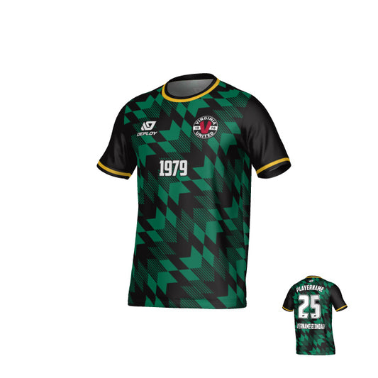 VIRGINIA UNITED SUMMER - LEAVES - BLACK & GREEN