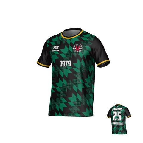VIRGINIA UNITED SUMMER - LEAVES - BLACK & GREEN
