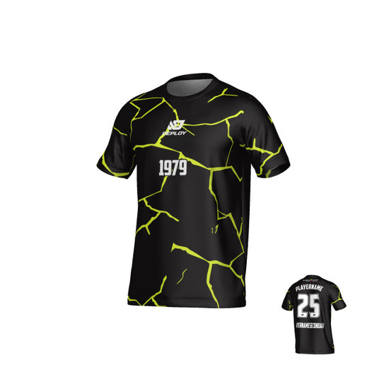 DUBBO 6s SUMMER - CRACKS BLACK AND FLURO YELLOW
